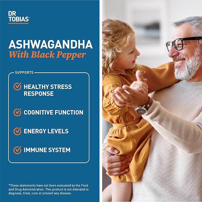 Dr. Tobias Adult Multivitamins and Ashwagandha Capsules, Support Overall Wellness & Balanced Energy & Resilience, Vegan, Non-GMO