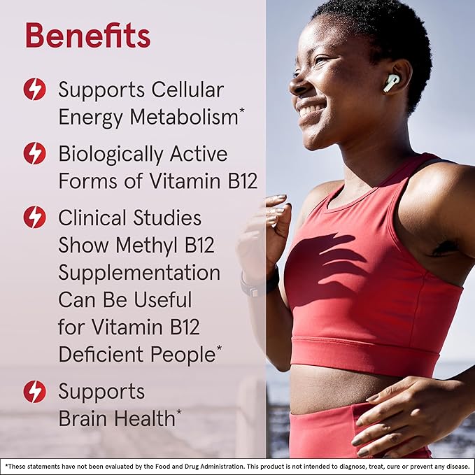 Jarrow Formulas Regular Strength Methyl B-12 500mcg, Dietary Supplement for Cellular Energy Production and Brain Health Support, 100 Cherry-Flavored Chewable Tablets, 100 Day Supply, Pack of 12