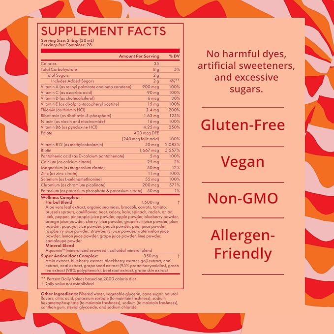 Dr. Kellyann Harmony Liquid Multivitamin (28 fl oz) – Vegan Daily Vitamins for Men & Women, Non-GMO, Overall Health