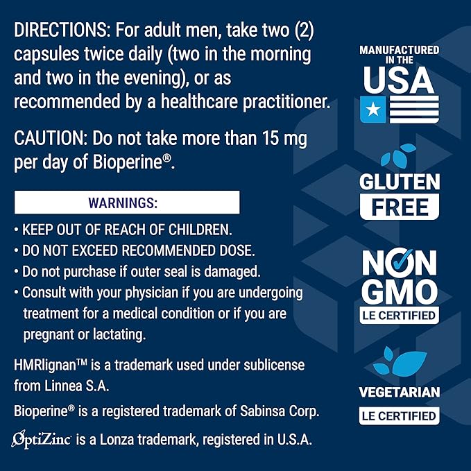 Life Extension Super Miraforte with Standardized Lignans, chrysin, Nettle Root, Muira puama, maca, zinc, Focused Formula for Testosterone Benefits, Vegetarian, Gluten-Free, Non-GMO, 120 Capsules