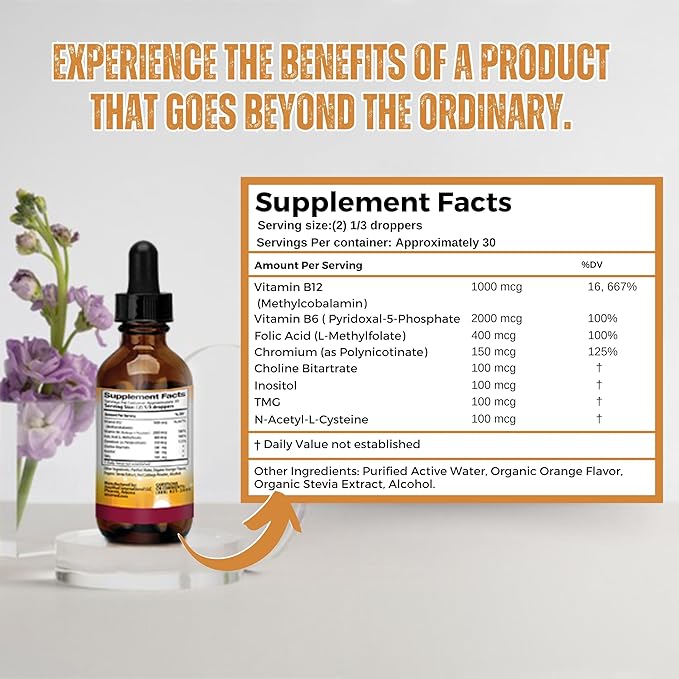 Worldwide Nutrition Bundle: Anumed Lipotropic Complex - Folic Acid, Vitamin B12, Vitamin B6 - Non GMO, Gluten Free, Easy-to-Use 2oz Lipotropic Drops with Multi-Purpose Key Chain