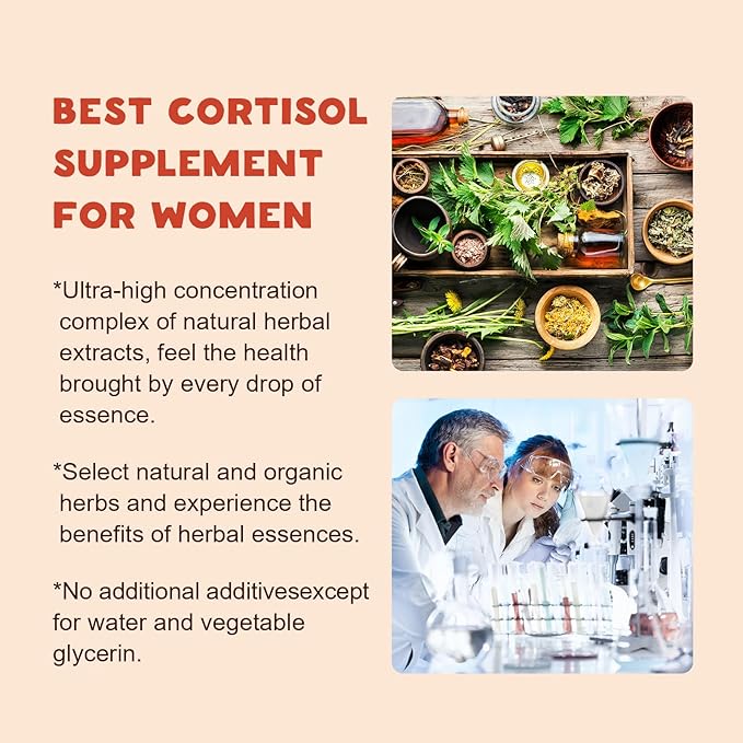Cortisol Supplement for Women, Cortisol Reducer Detox Manager, Ashwagandha/Rhodiola Rosea/Magnesium Complex for Mood/Focus & Sleep, Maintain Healthy Cortisol Level- 30 Day Vegan Supply