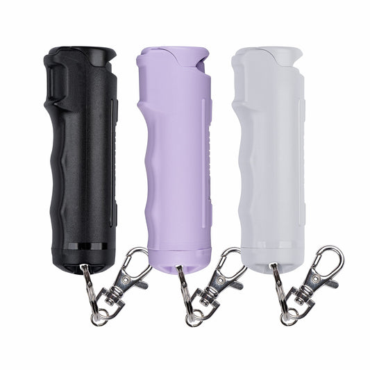 SABRE Pepper Gel with Fast Flip Top, Maximum Strength OC Spray, Snap Clip for Easy Carry and Fast Access, Finger Grip for More Accurate and Faster Aim, UV Marking Dye, 0.54 fl oz, Easy to Use Safety