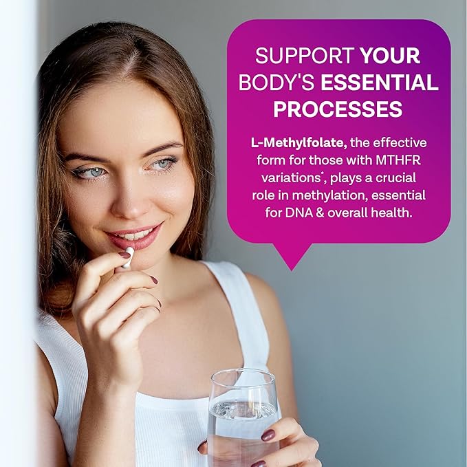 MD Life L-Methylfolate 7.5mg - Professional-Grade Active Methylfolate Supplement - Maximum Potency MTHFR Supplements - L-methylfolate 7.5 mg 60 Capsules - Essential Amino Acids