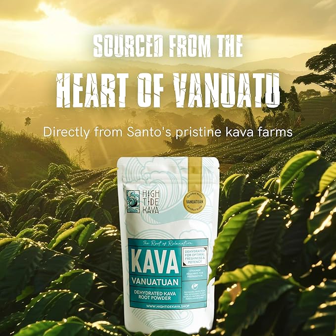 Vanuatu Kava Root Powder 16oz – Noble Blend for Stress Relief, Sleep & Relaxation | Gluten & Calorie Free | Eco-Friendly Plant-Based Packaging