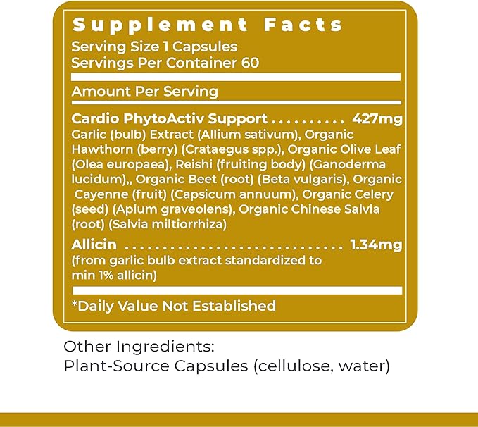 Premier Research Labs BP Complex - for Heart Health - with Garlic, Hawthorn, Olive Leaf, Reishi, Cayenne & Organic Celery - Allicin Supplement - Non-GMO, Vegan Formula - 60 Plant-Source Capsules