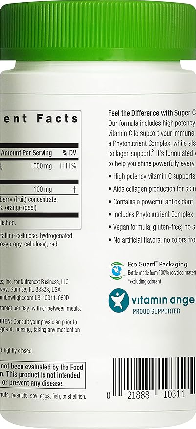 Rainbow Light Super C 1000 mg, 60-Count