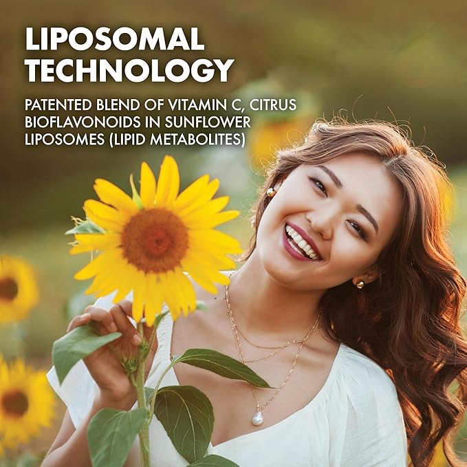 BlueBonnet Nutrition Liposomal Vitamin C 1000 mg, Made with Sunflower Oil, Immune & Joint Comfort*, Vegan, Kosher, Non-GMO, Gluten-Free, Soy-Free Milk-Free, 180 Vegetable Capsules, 90 Servings