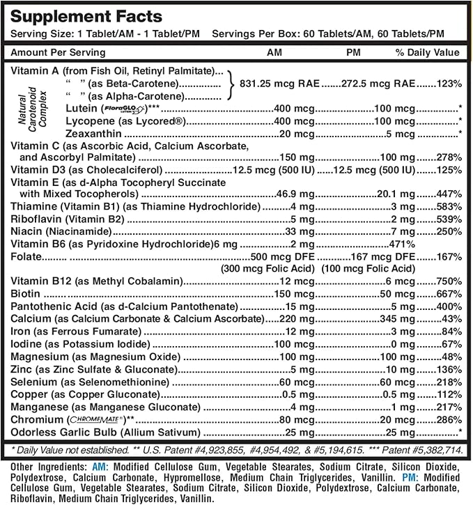 MDR Fitness Tabs Patented Multivitamin for Women Promotes ATP and NAD to Support Energy and Fitness - AM/PM Formulas - 2 Month Supply
