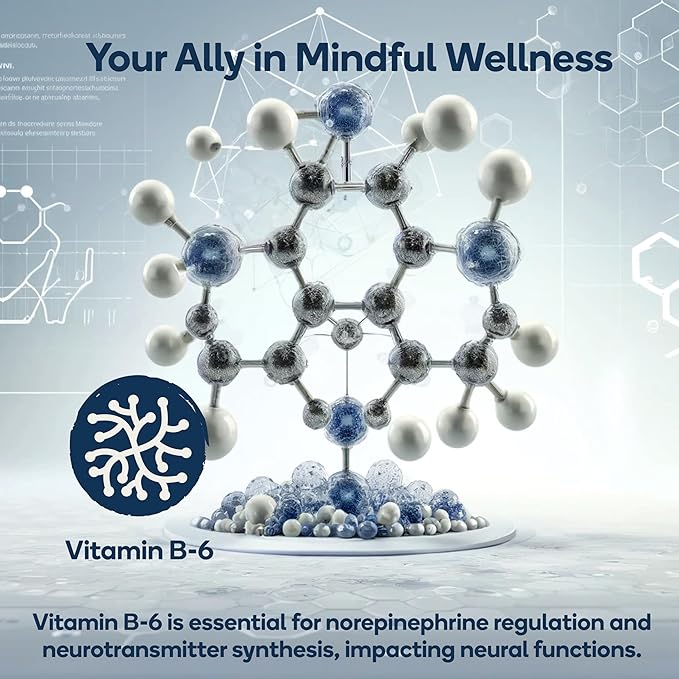 Brain - Balanced Neurotransmitter Support Supplement - Zinc, B6, Biotin for Cognitive Function - 90 Veggie Capsules (Brain)