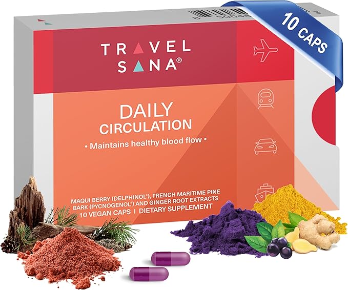 Daily Circulation | Antioxidant Powerhouse Supplement | Supports Inflammatory Response, Healthy Blood Flow & Metabolic Function | Maqui Berry, Ginger, Pycnogenol | 10 Vegan Capsules