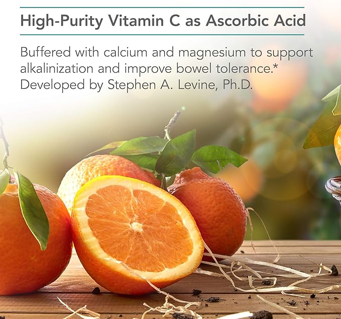 Nutricology, Buffered Vitamin C - Antioxidant Supplements, Calcium and Magnesium Tablets, Daily Vitamins and Minerals, Vitamin C Capsules - 120 Capsules 1-Pack