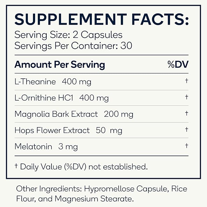 Sleep - Natural Sleep Aid Supplement - Relax & Restore with Melatonin, L-Theanine, & Herbal Extracts - 60 Veggie Capsules (Sleep)