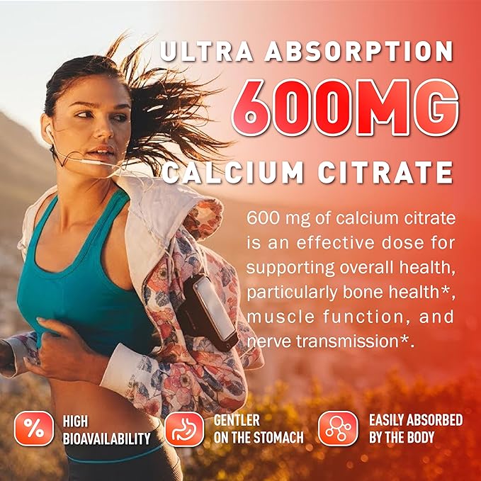 Vitamin B1 Gummies 500mg, Chewable Thiamine B1 Supplement for Adults, with 600mg Calcium Citrate, Support Nervous System, Vegan, Natural Orange Flavor