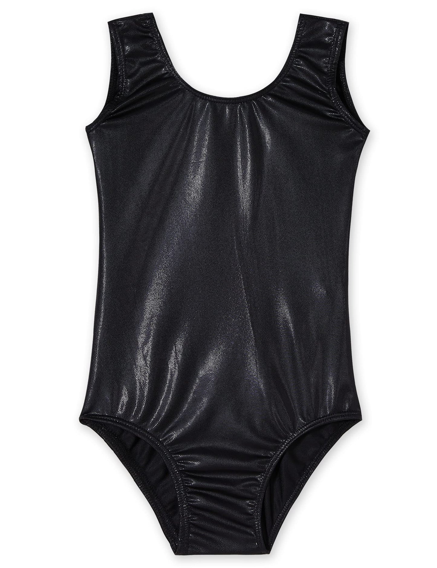 Domusgo Gymnastics Leotards for Girls 5-6 Years Old Black Sparkly One Piece Tumbling Outfits