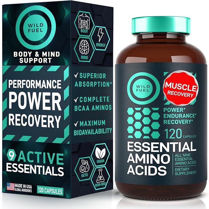WILD FUEL Essential Amino Acid Supplement and Vegan Vitamin B12 Liquid Energy Bundle