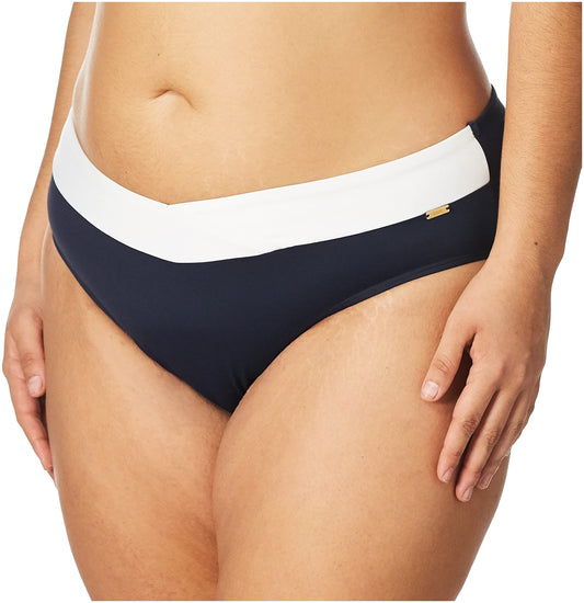 Panache Swim Women's Standard Catarina Classic Bikini Bottom, Midnight/White, XX-Large