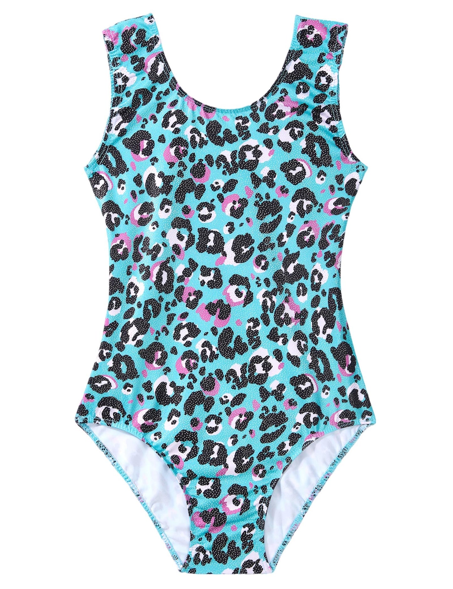 Domusgo Gymnastics Leotards for Girls 6-7 Years Old Green Sparkly One Piece Tumbling Outfits