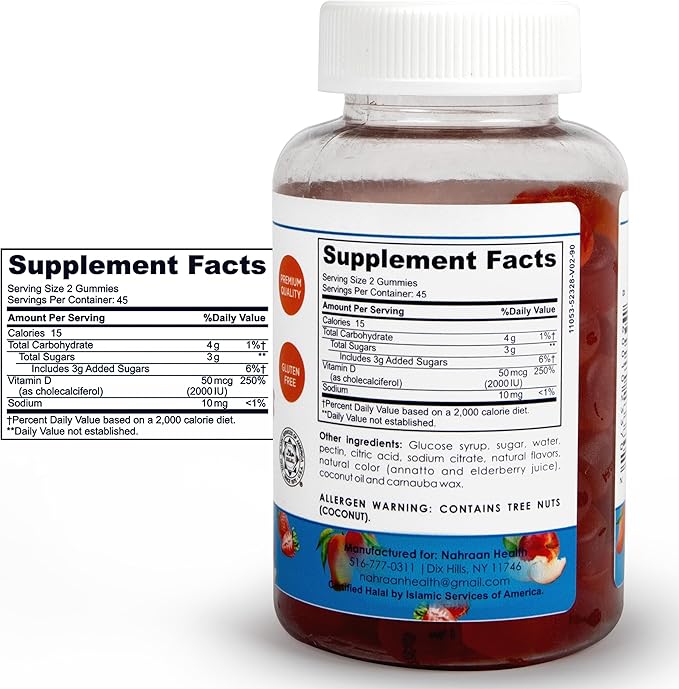 Halal Vitamins for Adults - Halal Multivitamins for Women & Men - Vitamin A, C, D, E, B6, B12 - Vegetarian, Halal Gummies - 90 Count