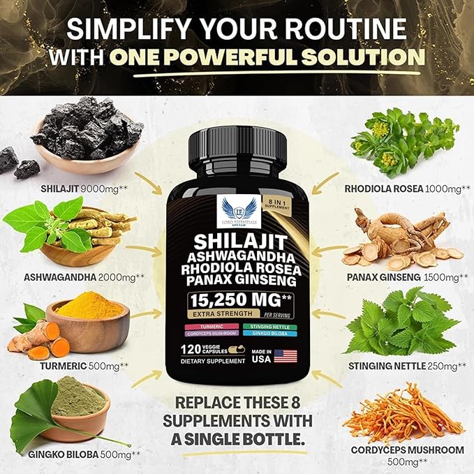 Sea Moss + Shilajit Bundle (2 Pack) – 120 Capsules Eac Sea Moss 7000mg Black Seed Oil 4000mg Ashwagandha 2000mg Ginger & Shilajit 9000mg Rhodiola Rosea 1000mg Panax Ginseng 1500mg