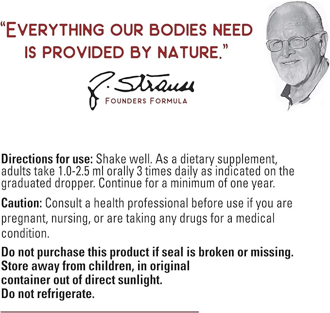 Strauss Naturals Heartdrops, Herbal Heart Supplements with European Mistletoe and Extracts of Aged Garlic, 3.4 fl oz, Cinnamon Flavor