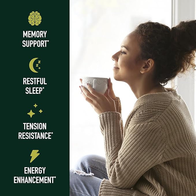 Ashwagandha Supplement 1300mg for Stress Resistance & Energy Boost | High Absorption Adaptogen from Root Powder with Black Pepper | Stress-Related Fatigue Support | Non-GMO | 120ct, 2-Month Supply