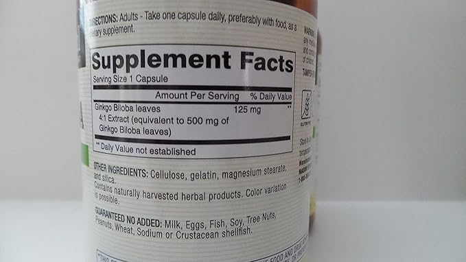 Mason Vitamins Ginkgo Biloba 500 mg 180 Gelatin Capsules per Bottle, Pack of 3 Bottles Total 540 Capsules