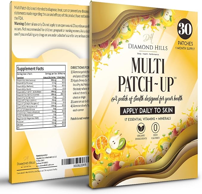 Diamond Hills Multi Patch-Up – 30ct Daily Patches – No Calories & Sugar Free