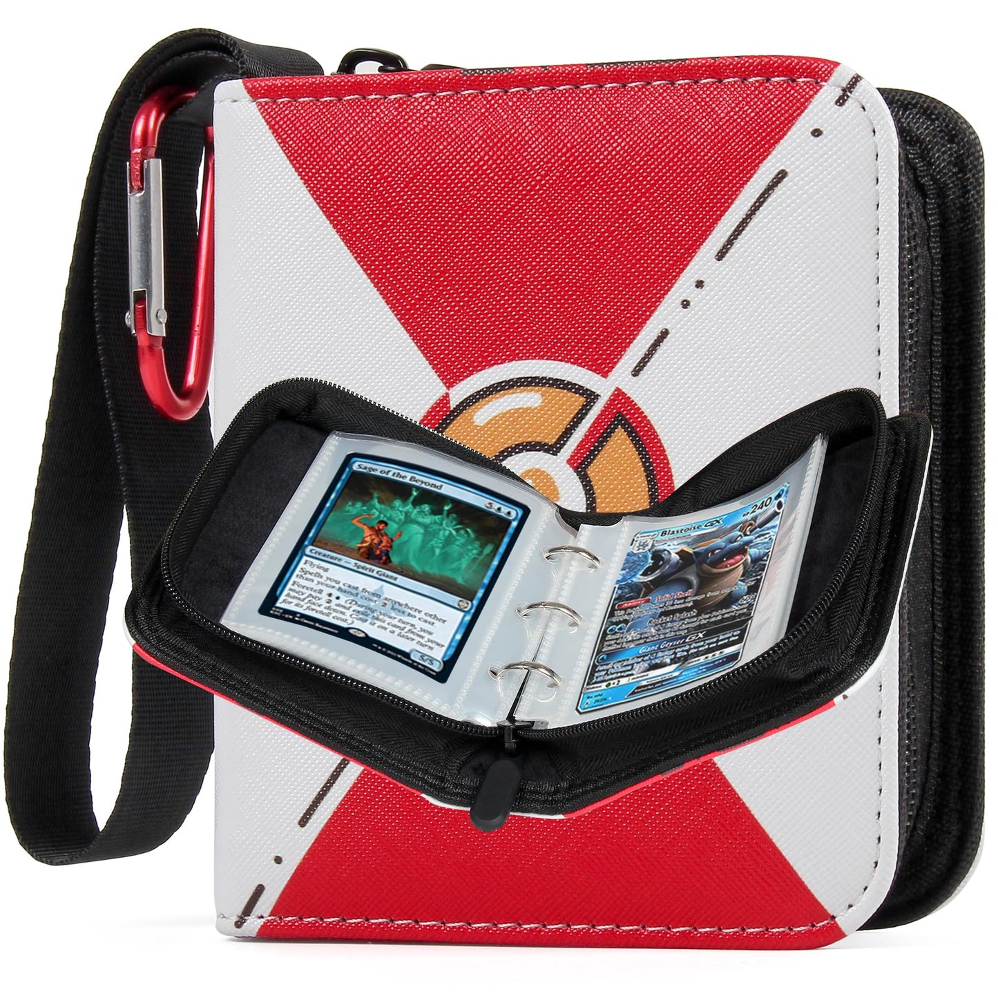 GEAoffice 1 Pocket Card Binder Mini Size for PTCG Cards, 2 Pockets Card Album Folder For 80 Cards with 40 Removable Sleeves, Super Lightweight [Ideal Gift for Kids]