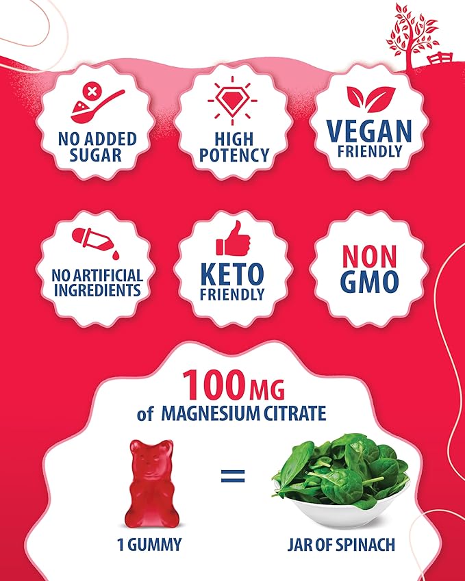 Vitamin D3 K2 Gummies 5000 IU - Immune & Bone Support & Magnesium Gummies for Kids & Adults - 200mg