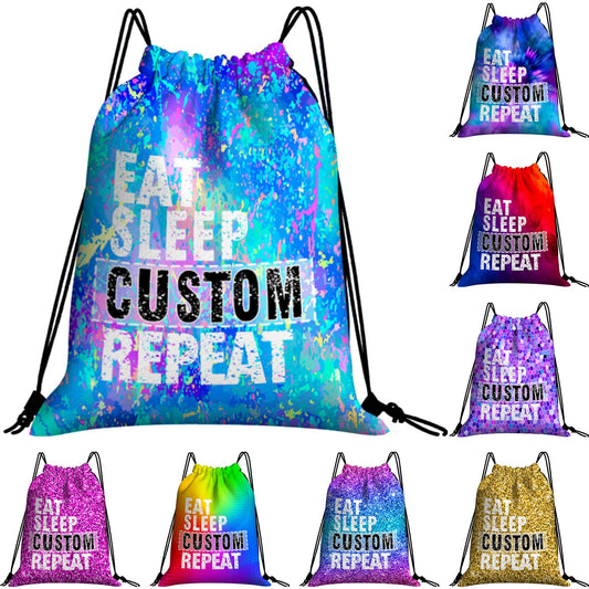 FORATIO Custom Drawstring Backpack Personalized Gym String Bag Sports Drawstring Sackpack For Women Men