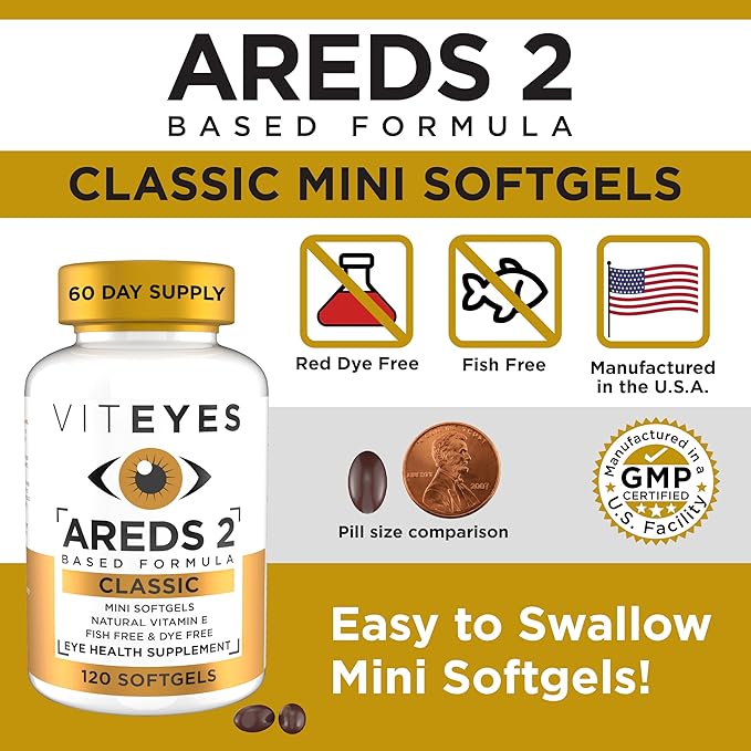 VITEYES® AREDS 2 Softgels, 120 Count - Single Daily Dose Eye Vitamin