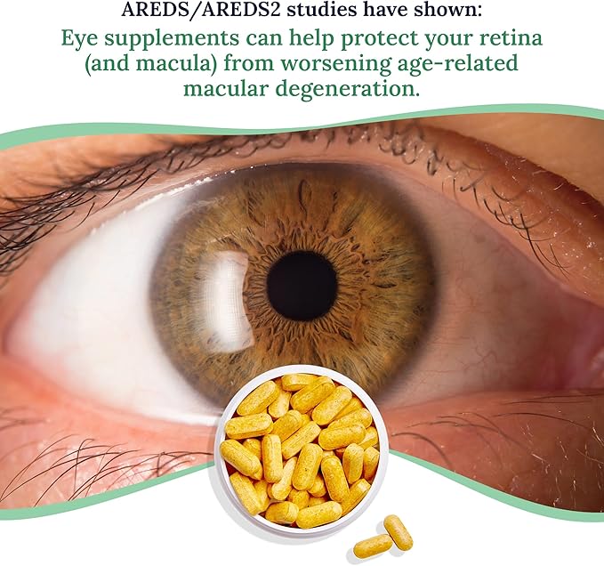 Vitamins and Minerals | Multivitamin for Vision & Health | Dry Eye Supplements | 60 Tablets