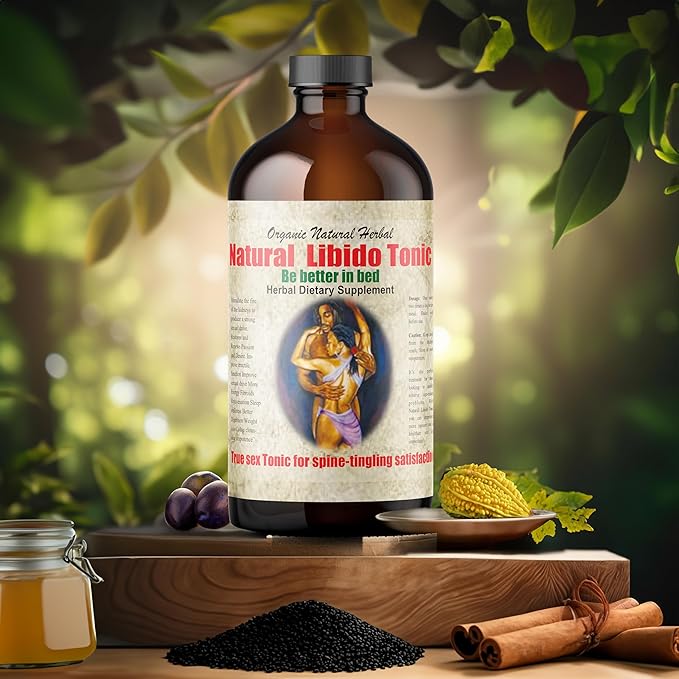 Men Wellness Living Bitter 16oz - Natural Blend of Ginseng, Fenugreek, Maca Root, and Cinnamon to Support Stamina and Vitality