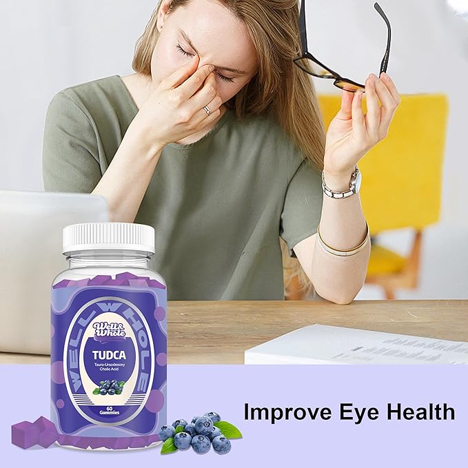 Well&Whole TUDCA 1000mg Gummies with Milk Thistle 500mg - Liver Health Aid for Detox and Cleanse - Tudca Bile Salts Supplement - Vegan, Non GMO, Gluten-Free, 60 Counts