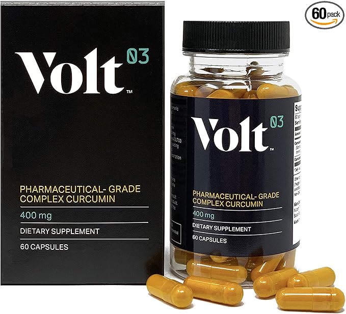 Organic Turmeric Curcumin Capsules, 400mg Complex Curcurmin - Pharmaceutical-Grade Curcumin Supplement for Joint Health, Immune Support, & Healthy Inflammation Response, 60-day (2 month) supply