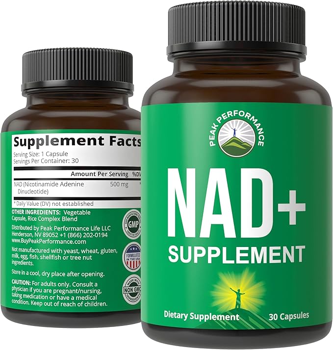 Ultra High Purity NAD Supplement For Women And Men. NAD+ Similar To Nicotinamide Riboside. Supports Energy, Brain Function, Healthy Aging & Longevity. Third Party Tested Non-GMO Supplements