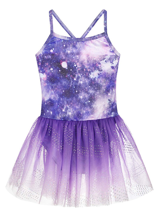 Girls Dance Ballet Leotard Dress 2t 3t Galaxy Purple Tulle Skirted Leotard (Baby Girls/Toddler Girls/Big Girls) (Galaxy Purple, 2-3T)
