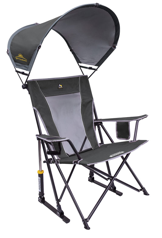 GCI Outdoor Sunshade Rocker Outdoor Rocking Chair with Canopy