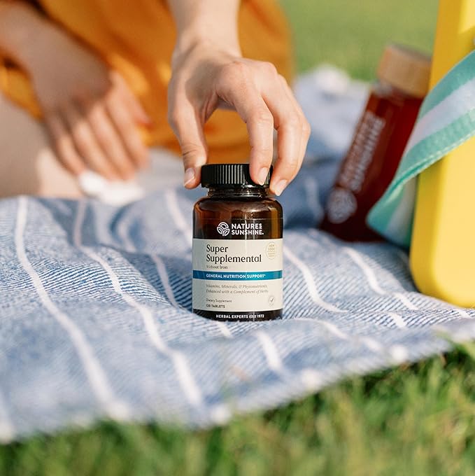 Nature's Sunshine Super Supplemental w/o Iron: Complete Multivitamin with Minerals, Antioxidants & More for Nutritional Gaps, Overall Health, Immune & Energy Support. 120 Tabs