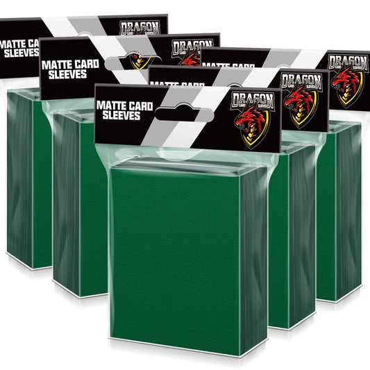 500 Pcs Card Sleeves for Trading Card, Matte Card Sleeves Deck Card Protectors Compatible with Baseball Cards, Sports Cards, Game Cards (Green)