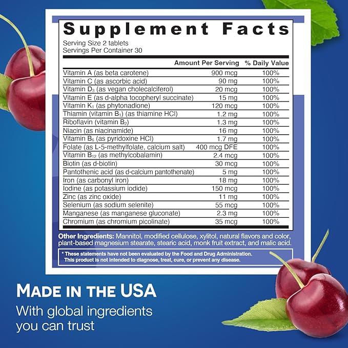 EZ Melts Vitamin B Complex and Multivitamin with Iron, Sugar Free, 1-2 Month Supply