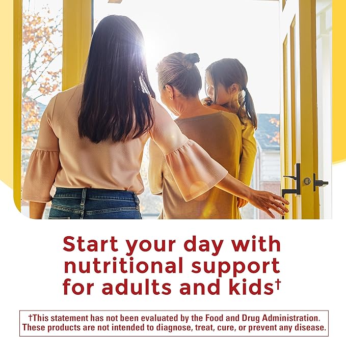 Nature Made Adult & Kids Multivitamin Gummies Combo Pack, Multis with Vitamin C, Vitamin D3, B Vitamins, Zinc, Omega 3 Fish Oil & More, Two Multivitamin Bottles for Whole Family