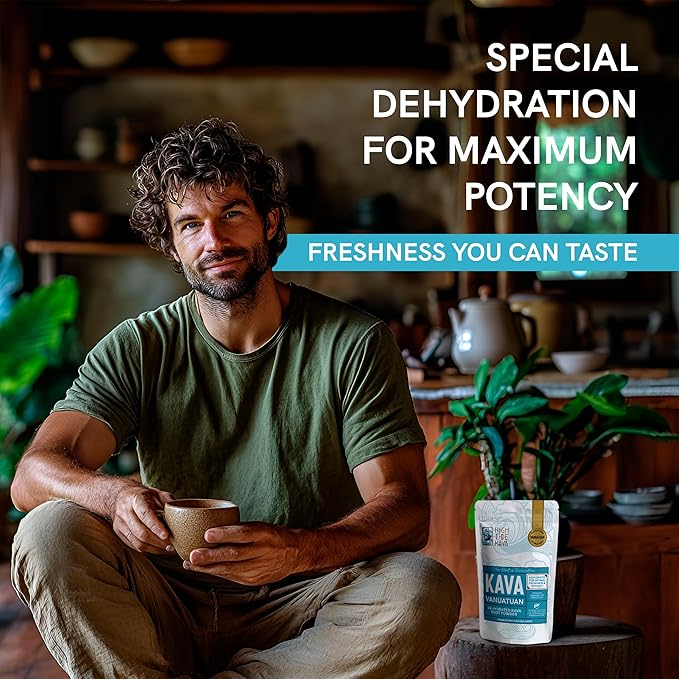 Vanuatu Kava Root Powder 16oz – Noble Blend for Stress Relief, Sleep & Relaxation | Gluten & Calorie Free | Eco-Friendly Plant-Based Packaging