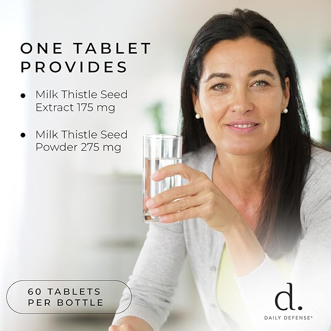 Pure Milk Thistle Herbal Supplements - 450mg Milk Thistle Extract for Liver Detox & Liver Support Supplement - Vegan Dietary Supplements for Women & Men, 60 Tablets