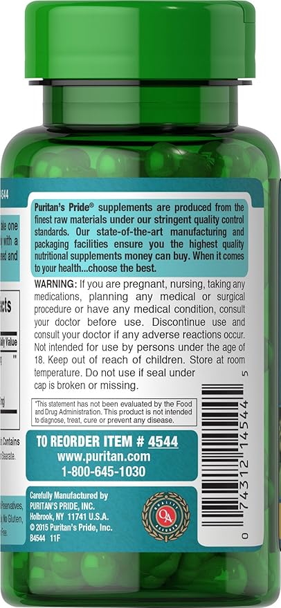 Puritan's Pride Ginkgo Biloba Standardized Extract 120 mg-100 Capsules