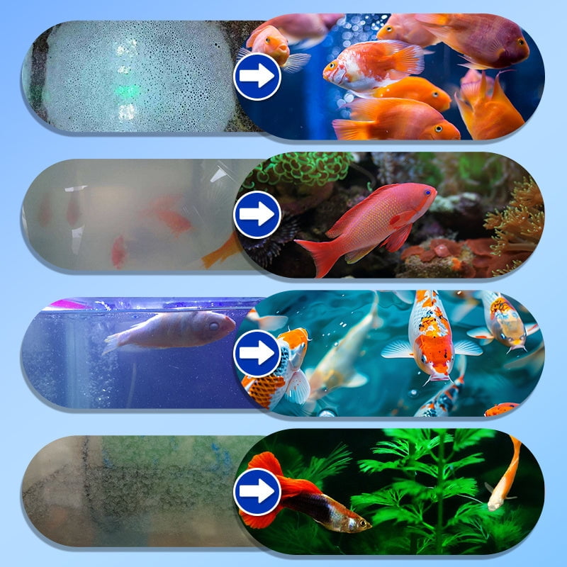 Zhourta Fish Tank Water Purifier 5 FL OZ Fish Water Purifier Cleaning Agent Water Purifier Water Quality Purifier Clarifying Agent Flocculant