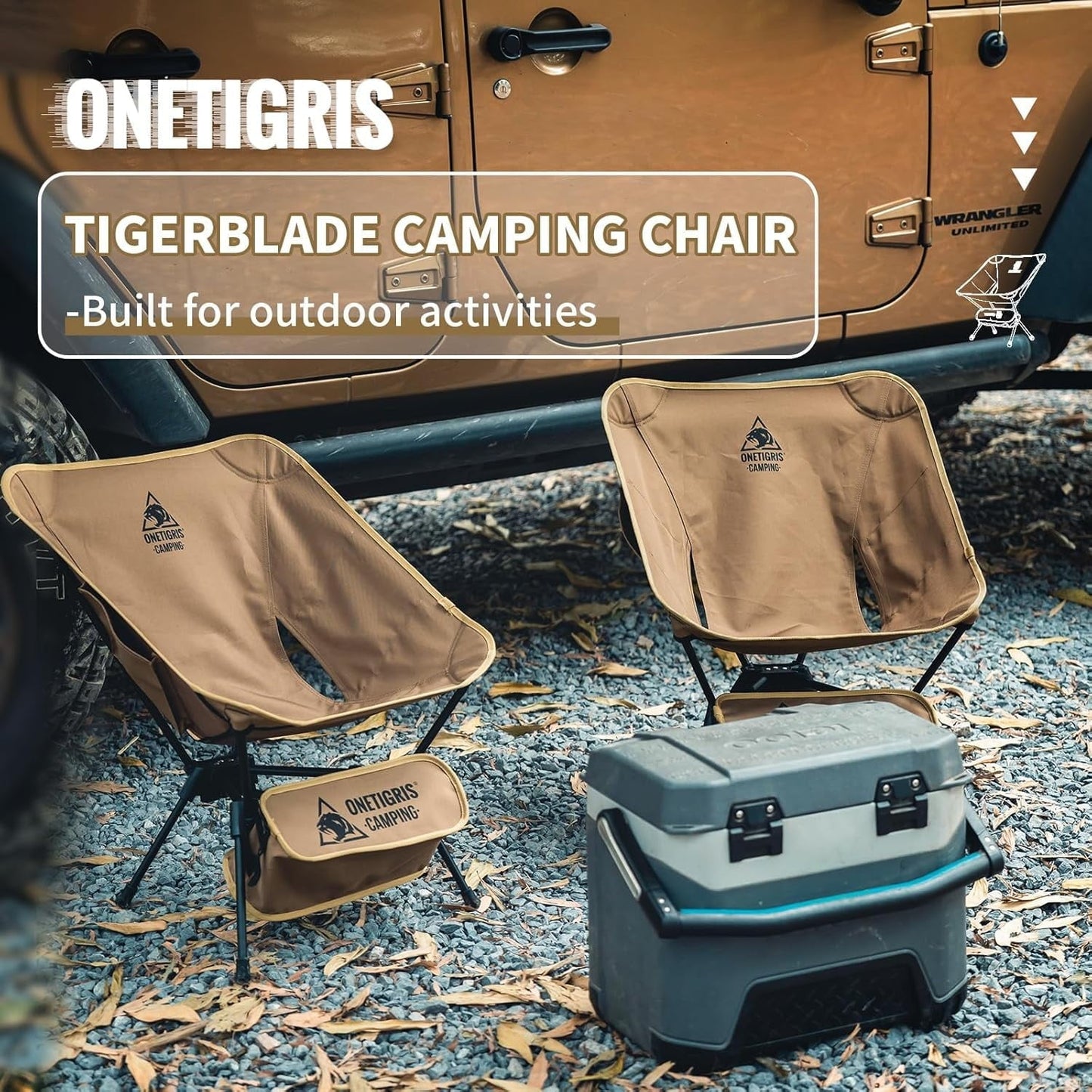 OneTigris Tigerblade Camping Chair, Lightweight Backpacking Portable Hiking Compact 330lbs Capacity