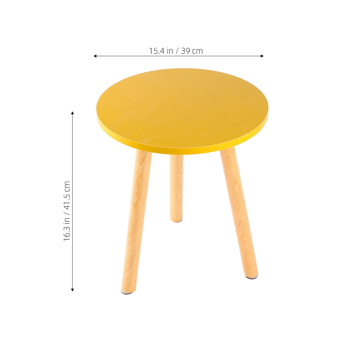TAILTOSS 1Pack Nordic Style Round Table Practical Wood Table for Living Room and School Yellow