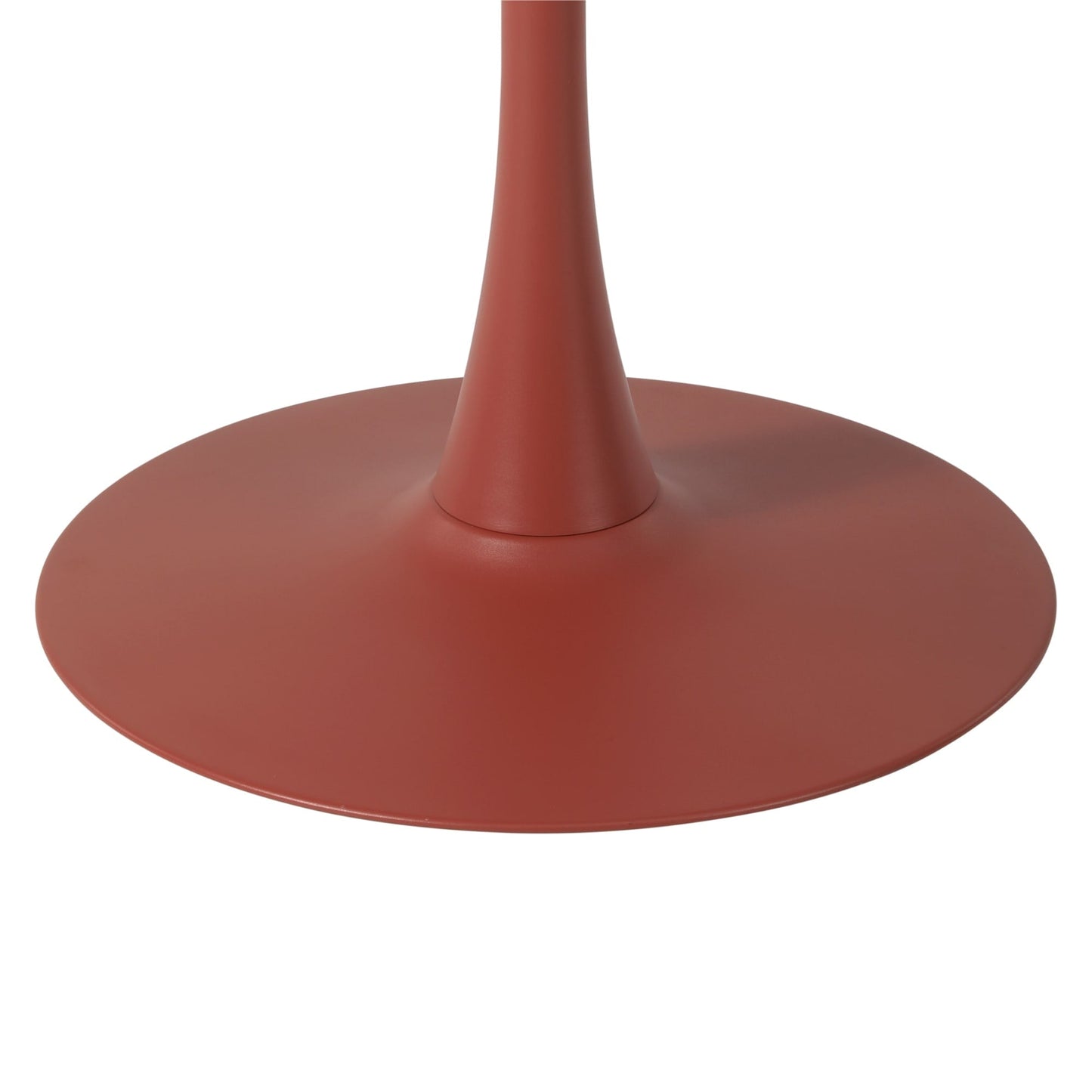 WestinTrends Playa 31.5" Round Outdoor Indoor Metal Cocktail Dining Table, Red